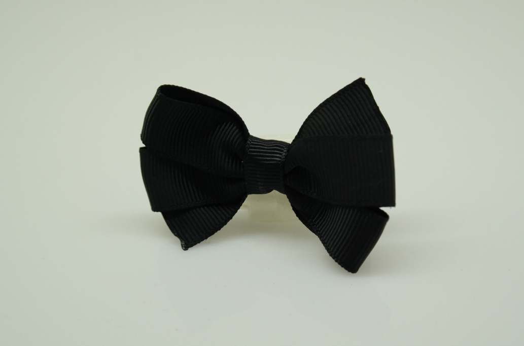 Small pinwheel hair Bow with colors  Black